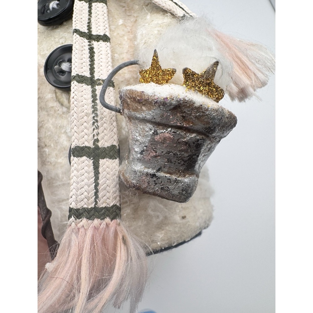 Katherine's Collection Snowman Figure Glitter Stars Scarf Christmas Decor 7.5" - Picture 10 of 11